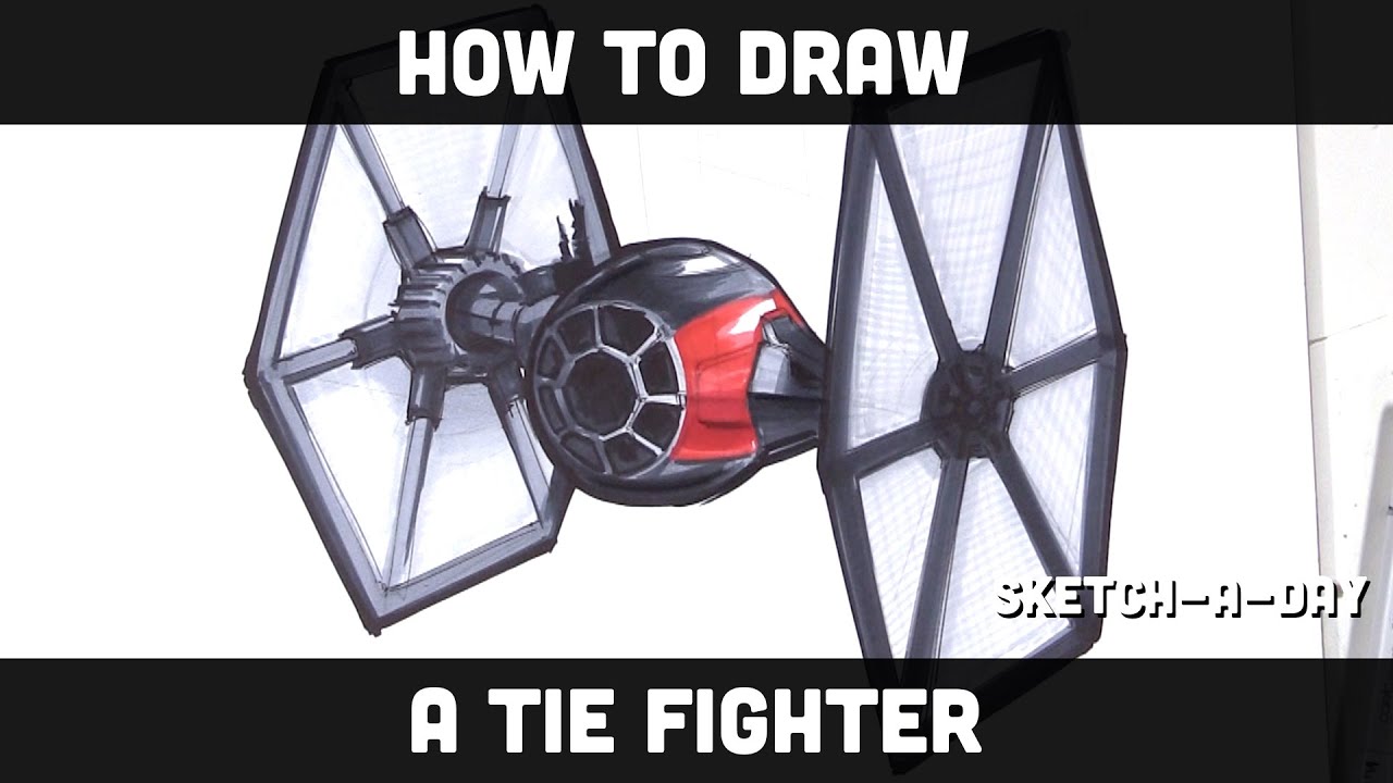 How to draw a Star Wars Tie Fighter