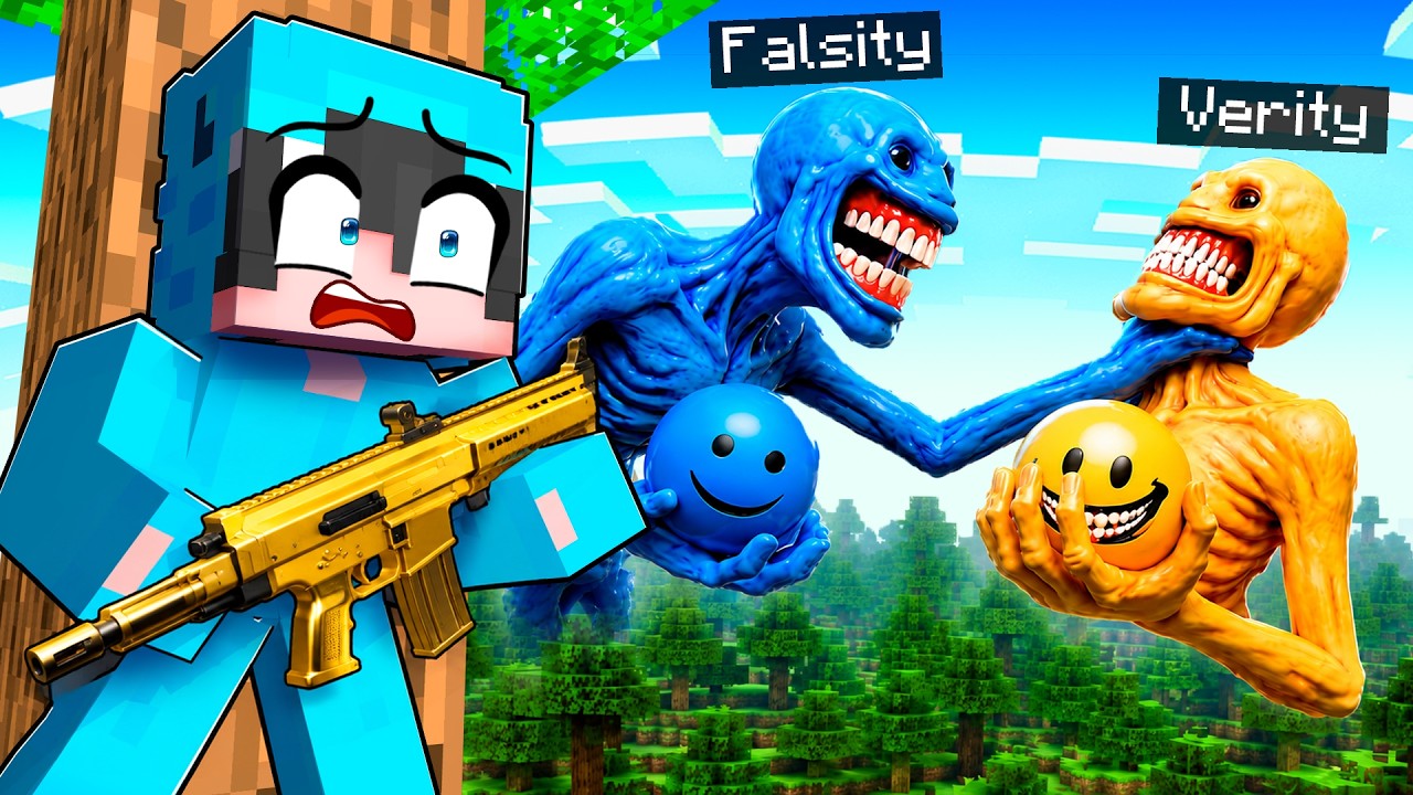 I Used WEAPONS to Defeat VERITY and FALSITY in Minecraft...