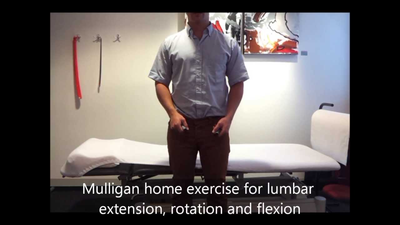 Mulligan lower back pain self mobilization exercises
