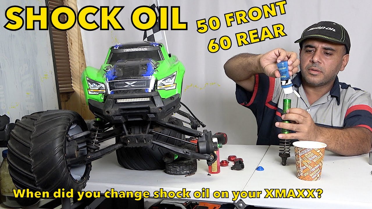 Traxxas XMAXX 8s changing shock oil for better Handling 50 front 60 rear