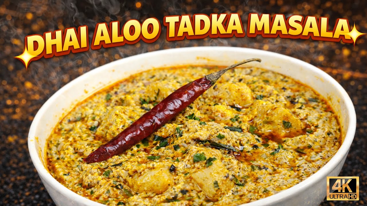 Dhai Aloo Tadka Masala | Creamy & Tasty Potato Curry | Easy Home Recipe