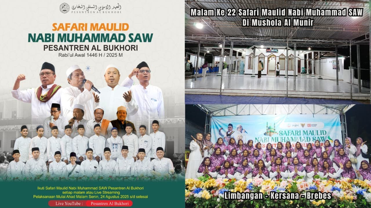 🔴Live Malam Ke 22 Safari Maulid Nabi Muhammad SAW | Di Mushola Al Munir Limbangan Kersana Brebes.
