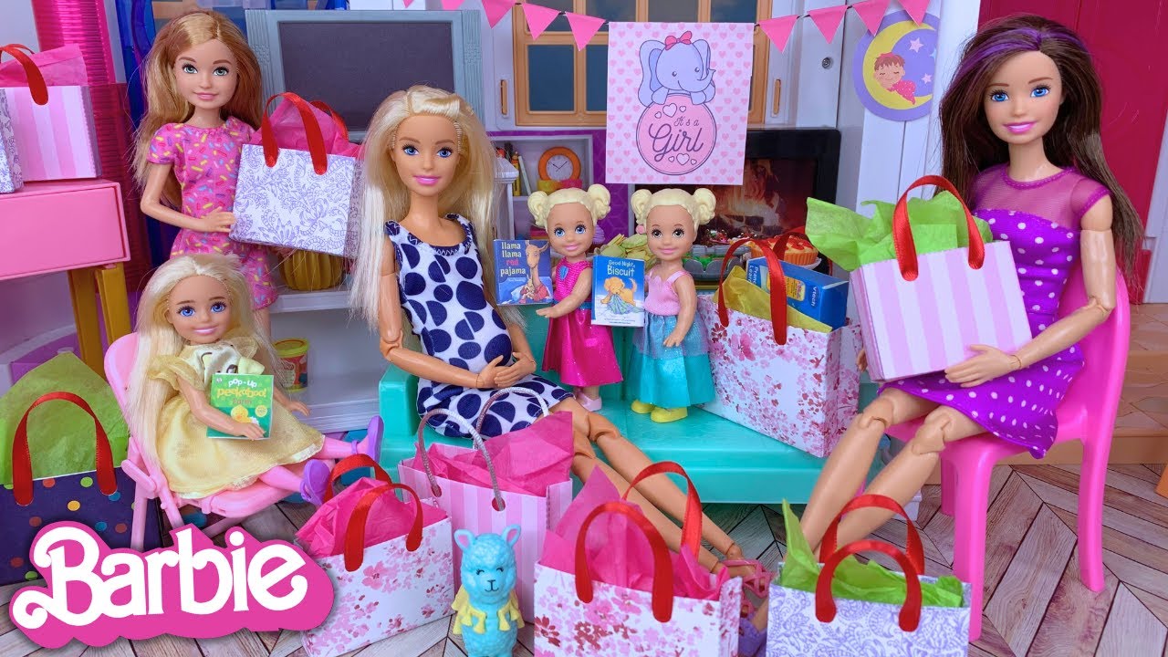 Barbie & Ken Doll Family Baby Shower Story