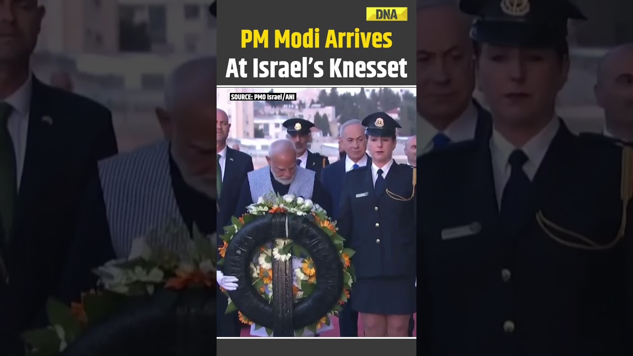 PM Modi Reaches Israel&rsquo;s Knesset | India-Israel Ties Strengthen #shorts