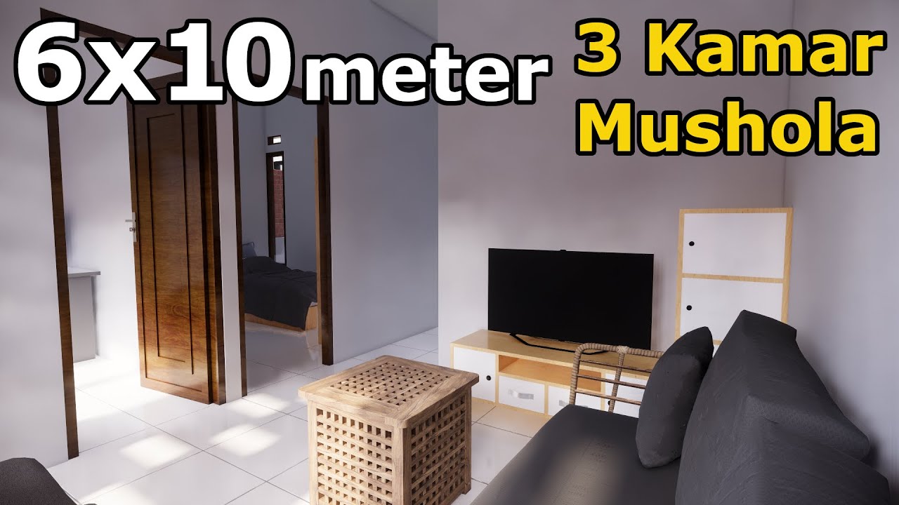 Rumah Minimalis 6x10 meter - 3 Kamar Tidur