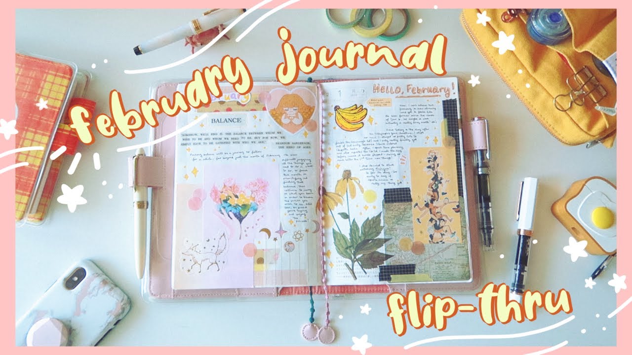 february in my journal // hobonichi cousin 2021 flip-through