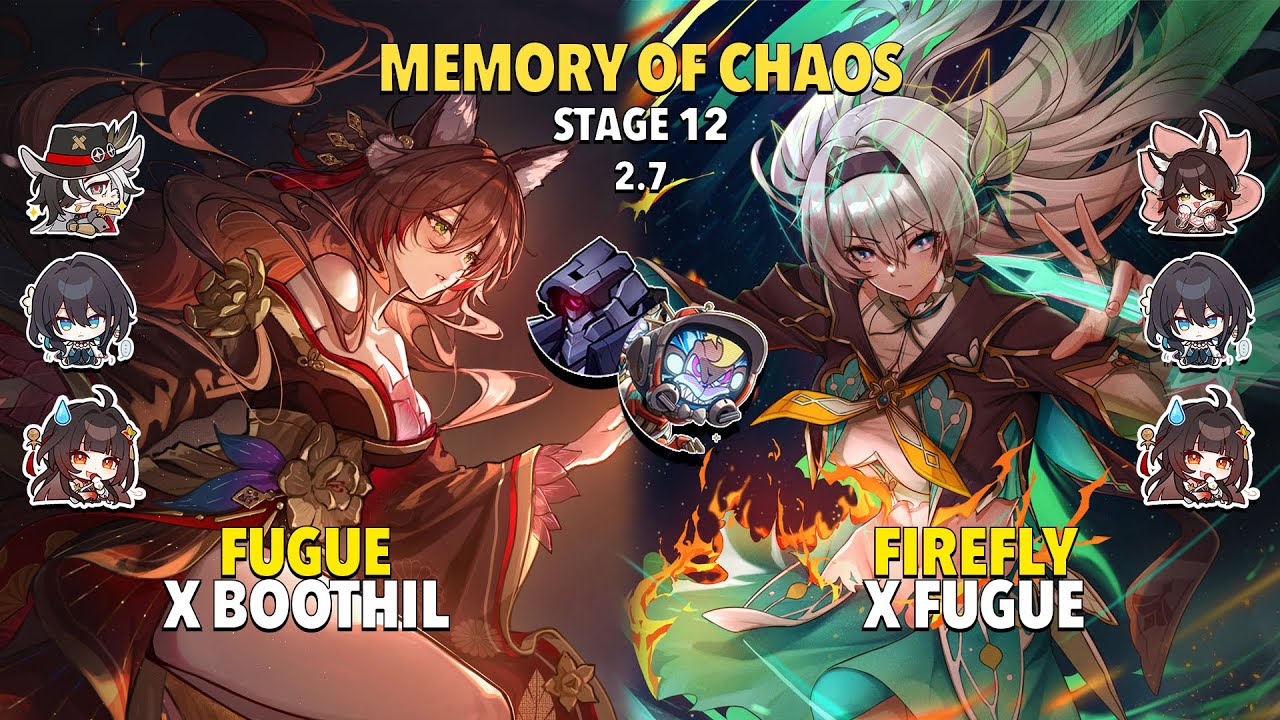 E0 Fugue x Boothill & E0S1 Firefly x Fugue - Memory Of Chaos 12 - Honkai: Star Rail 2.7