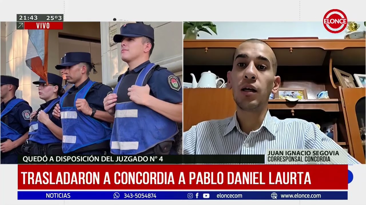 Trasladaron a Concordia a Pablo Daniel Laurta