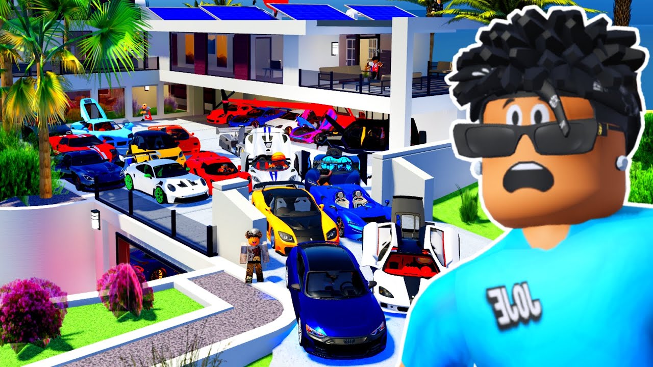HAVING A CAR MEET AT MY 20,000,000 MANSION IN ROBLOX DRIVING EMPIRE