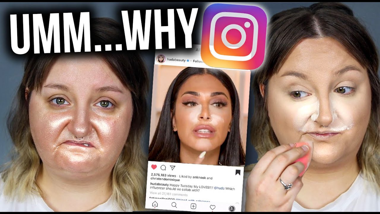Я ПОПРОБОВАЛА СЛЕДОВАТЬ УРОКУ HUDA BEAUTY INSTAGRAM..
