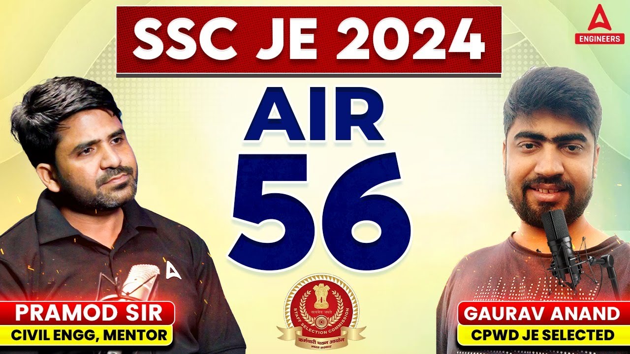 SSC JE Topper Interview | AIR 56 Gaurav Anand | SSC JE 2024 CPWD Topper Interview with Pramod Sir