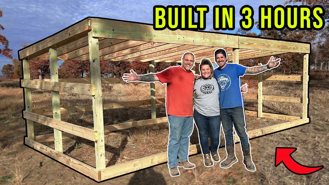 DIY Mini Pole Barn Build in 3 Hours with The Crockers | This Is How We Did It! @The Crockers