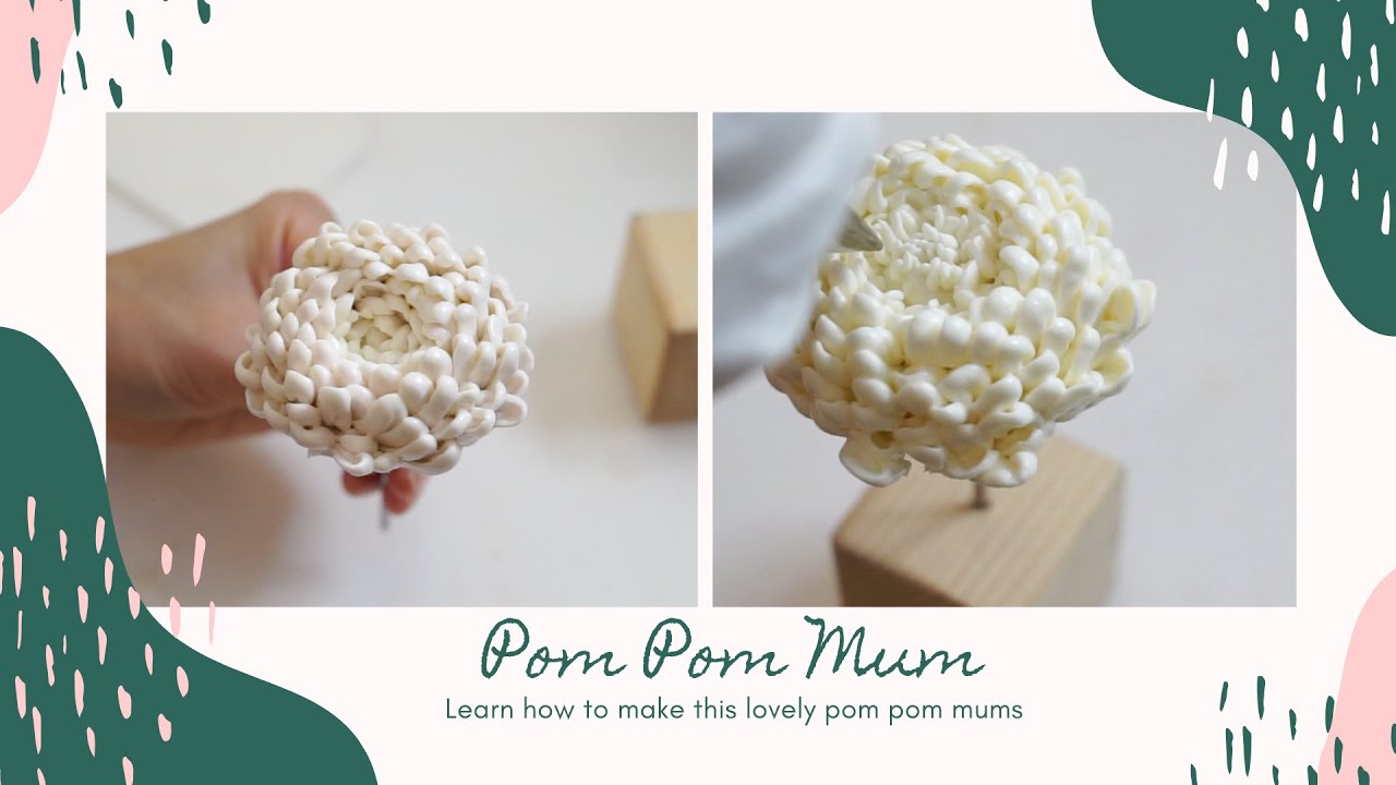 Practice with me ☺️ Buttercream Flowers_Learn how to make lovely Pom Pom mums, easy piping tutorial