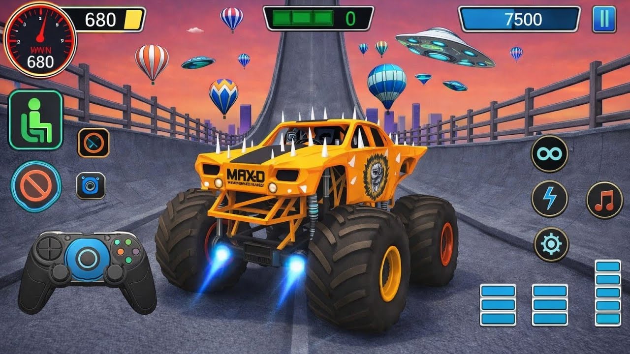 Monster Truck Mega Ramp Impossible Driver - Monster Truck Mega Ramp Racing - Android Gameplay 