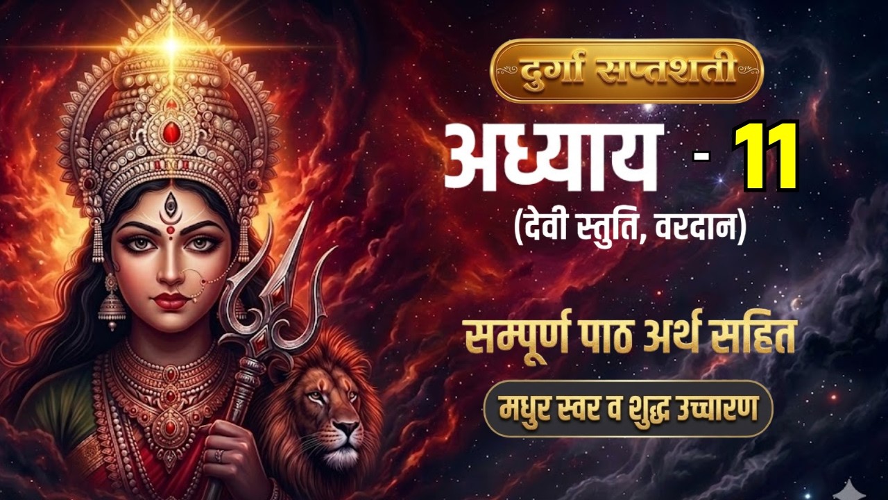 Durga Saptashati – Chapter 11, सम्पूर्ण पाठ, Part 18/29 | Stuti & Vardan | चण्डी पाठ | Devi Mahatmya
