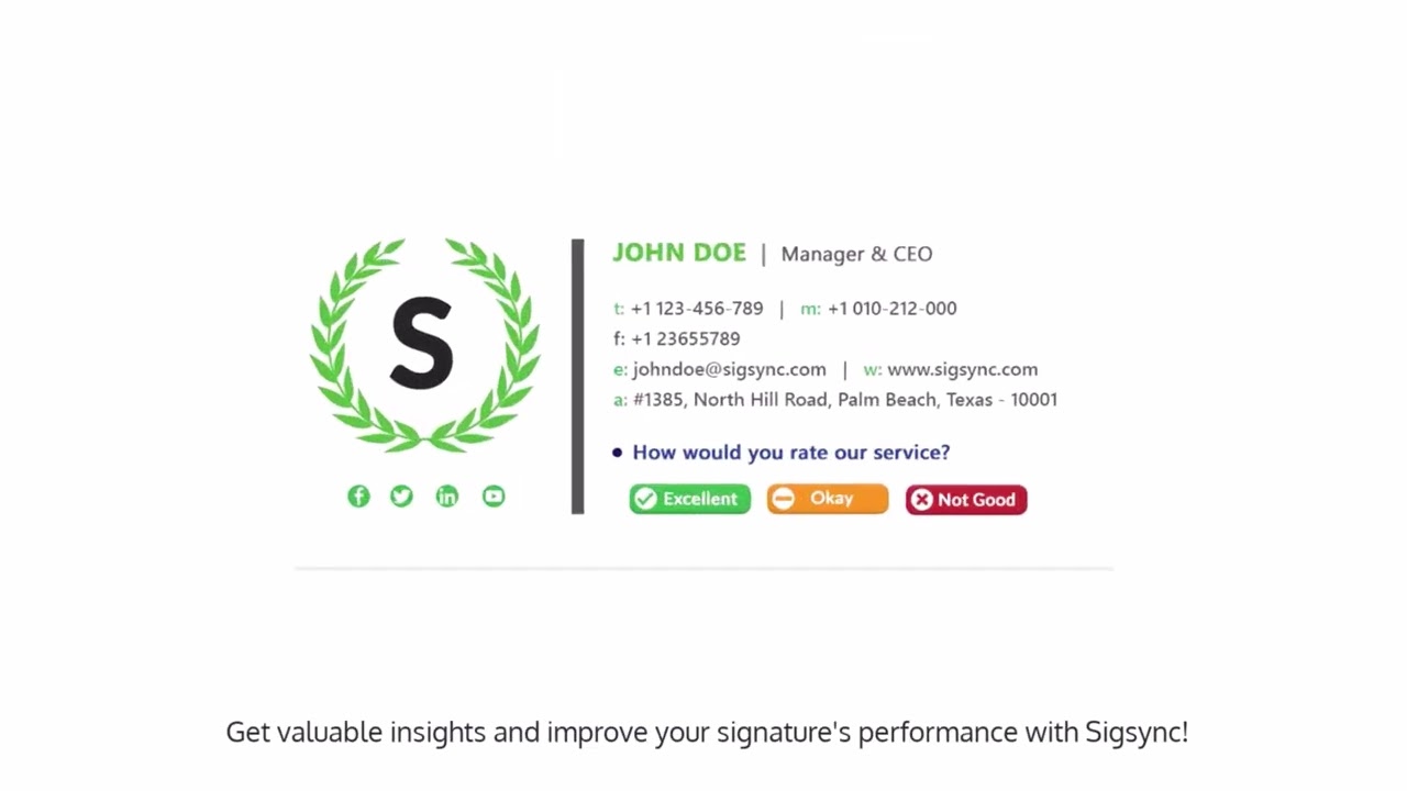 Sigsync email signature editor for Office 365