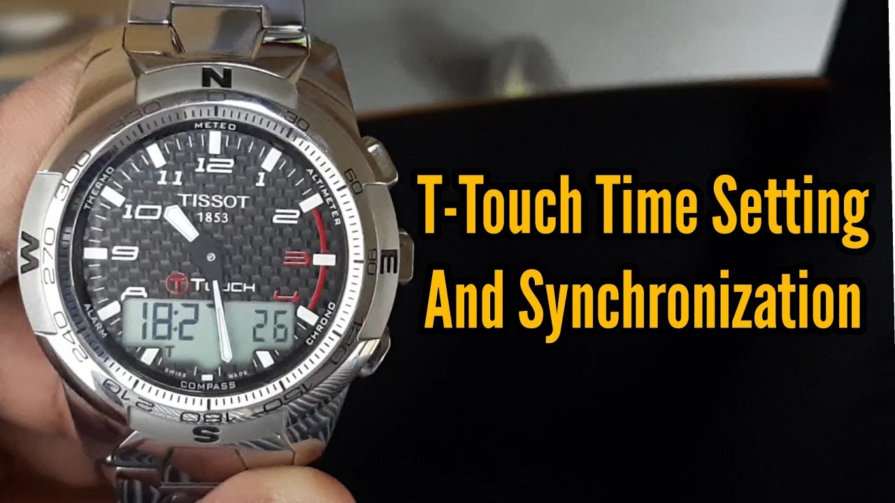 Tissot T-touch watch Time setting and Synchronize | Watch Repair Channel