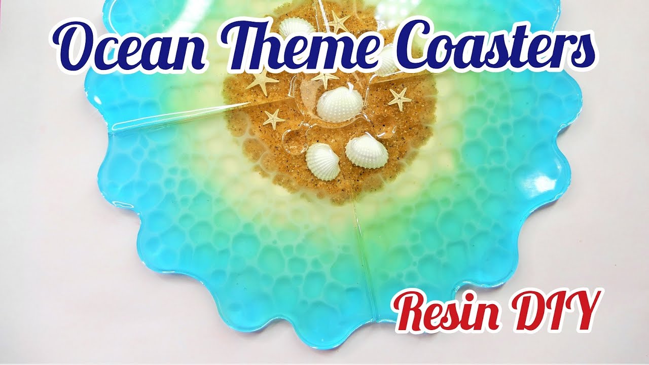 DIY Ocean Theme Resin Coasters/Let's Resin