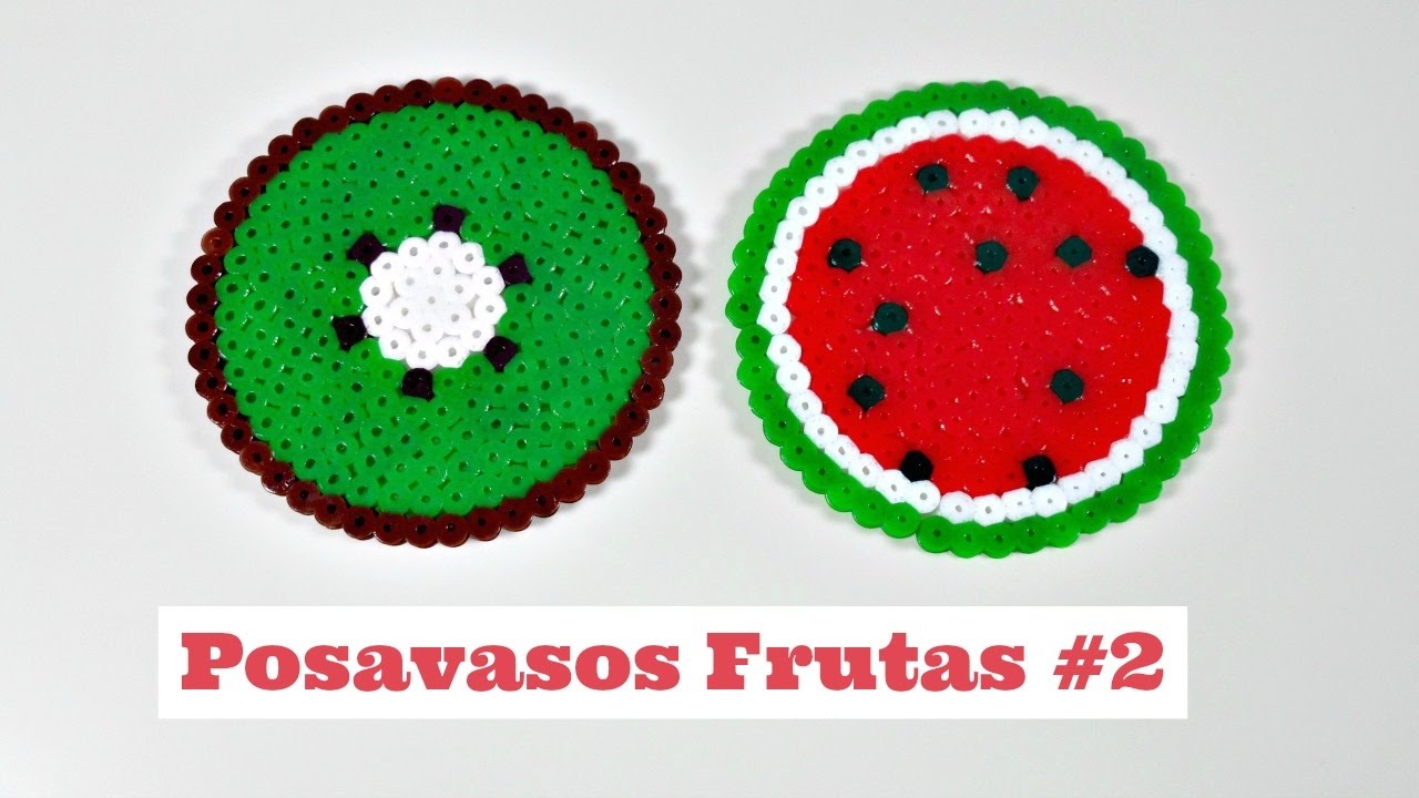 Posavasos de Frutas #2 | Rodajas de Kiwi y Sandia con HamaBeads | Mundo@Party
