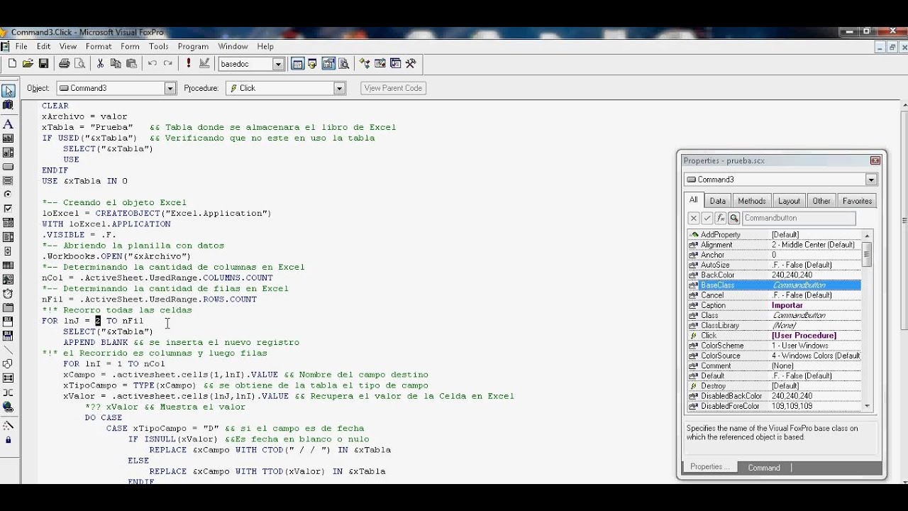 Importar hojas de excel a VFP 9.0