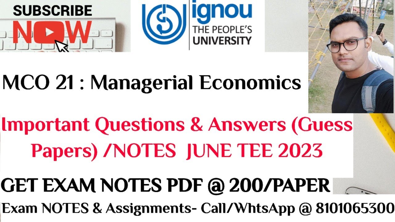IGNOU : MCOM : MCO 21 - IMPORTANT QUESTION & ANSWERS (NOTES) FOR JUNE TEE 2023