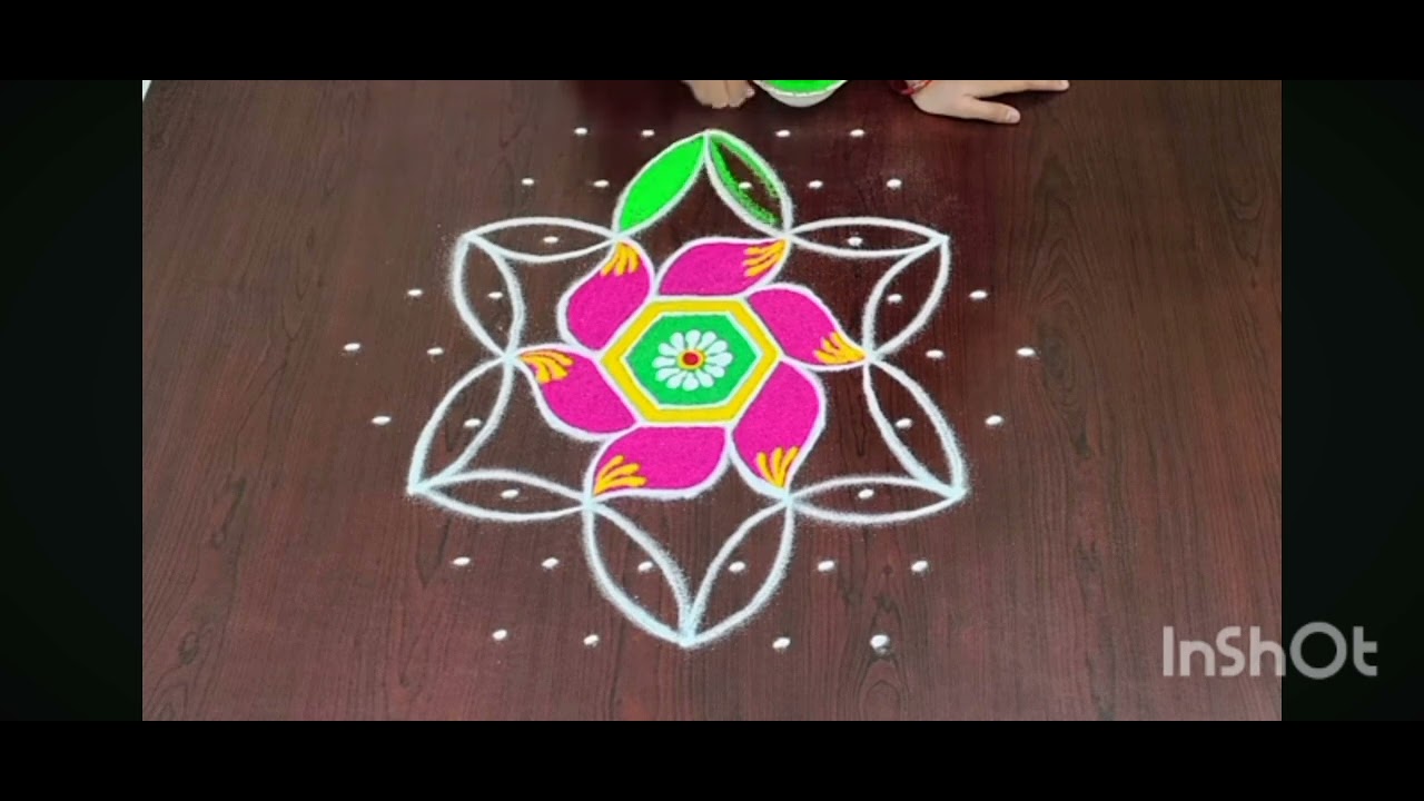 Easy modern rangoli #trending #rangoli #2025 #trendingshorts #latest 