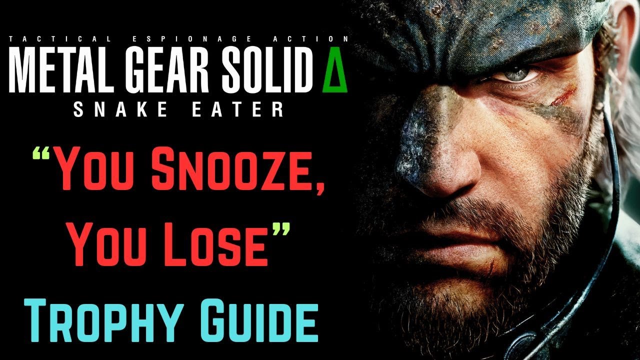 Metal Gear Solid 3 Delta - You Snooze, You Lose Trophy Guide *MISSABLE*