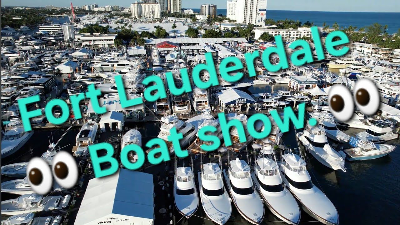2025 Fort Lauderdale international boat show Drone Shot over Bahia Mar Yachting Center Marina