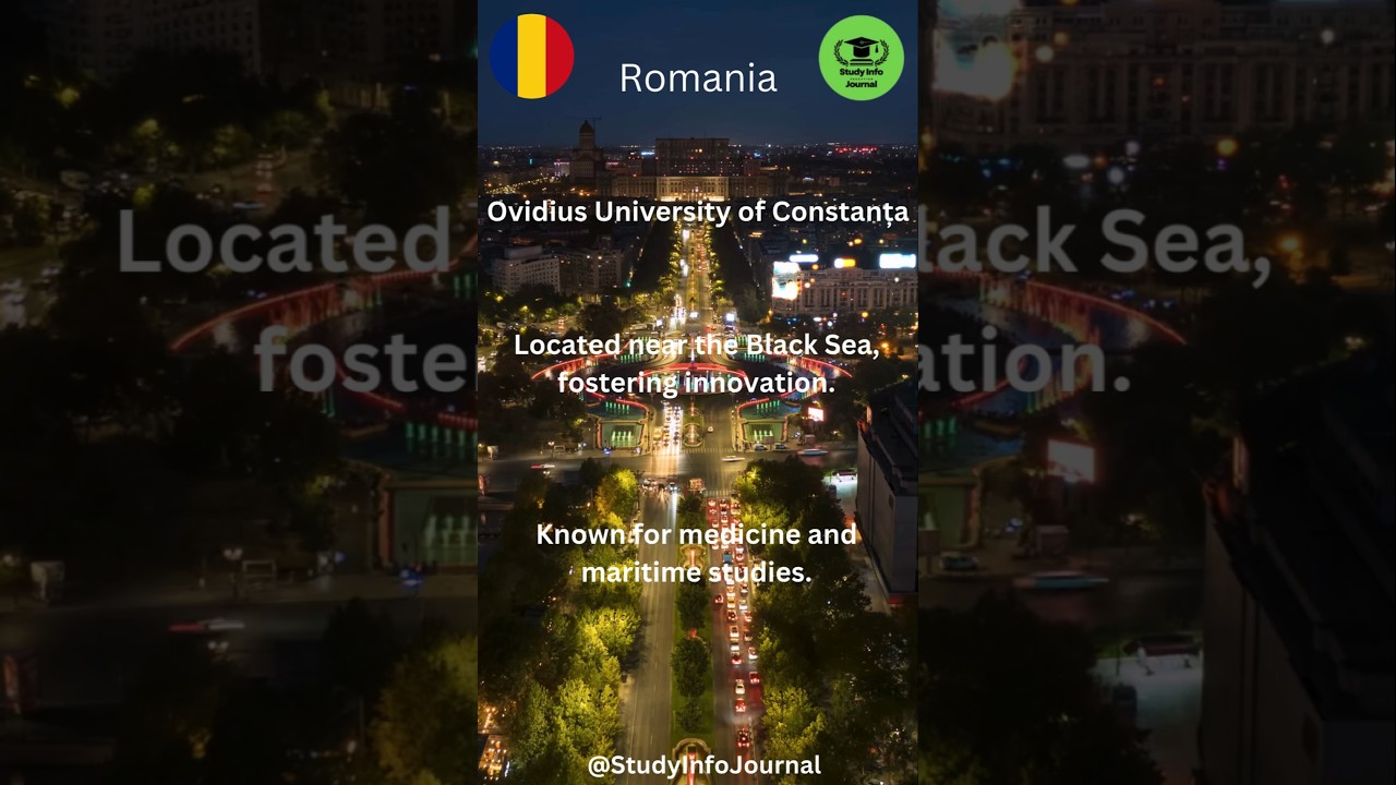 Explore Ovidius University of Constanța, Romania! 🇷🇴✈️#StudyInRomania #StudyAbroad #studyinfojournal