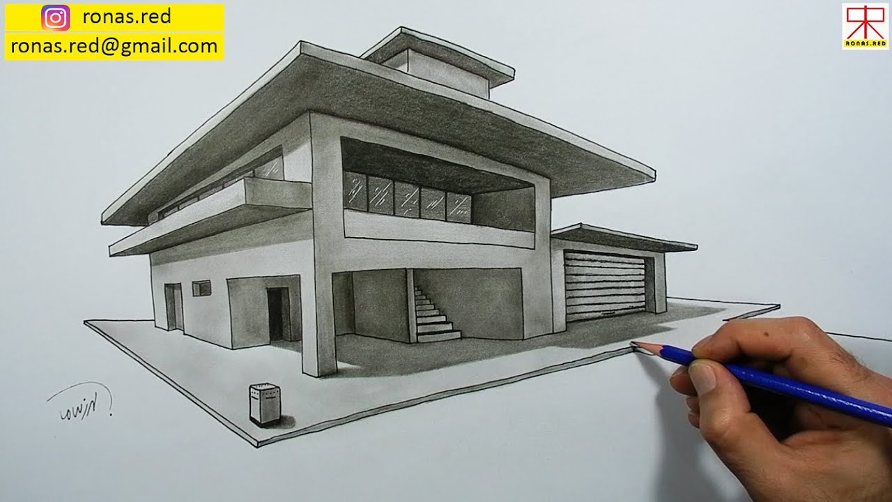 İki Noktalı Perspektif Çizim Tekniği. How to Draw Two Points Perspective