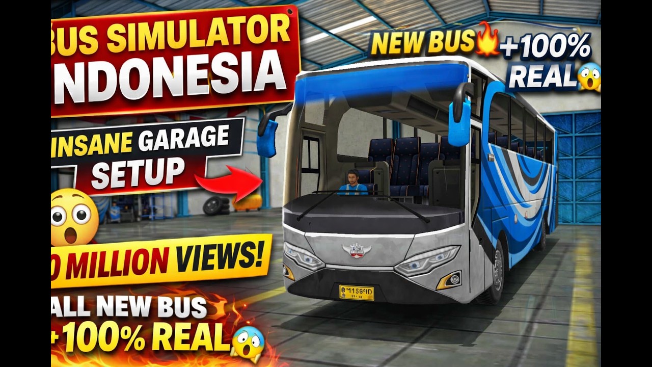 Bus Simulator Indonesia 😱🔥Ultimate Garage Setup + New Bus Gameplay | 100% Real Driving Experience🚍💨