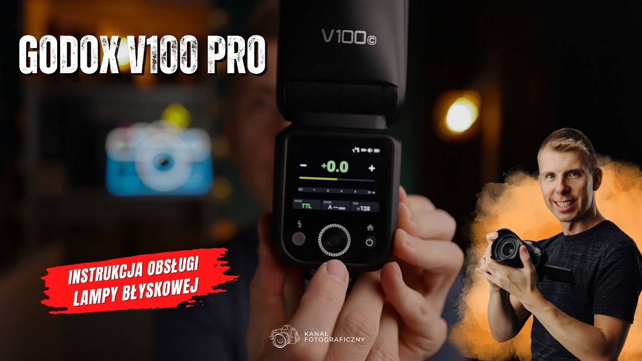 Lampa błyskowa Godox V100 PRO ( Quadralite Stroboss V100 PRO ) | Instrukcja Obsługi | Krok po Kroku