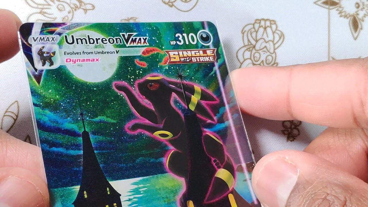 4K - Japanese vs English comparison of the Umbreon VMAX Special Art Texturing