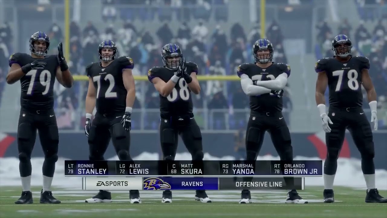 New York Jets vs Baltimore Ravens. Madden franchise game