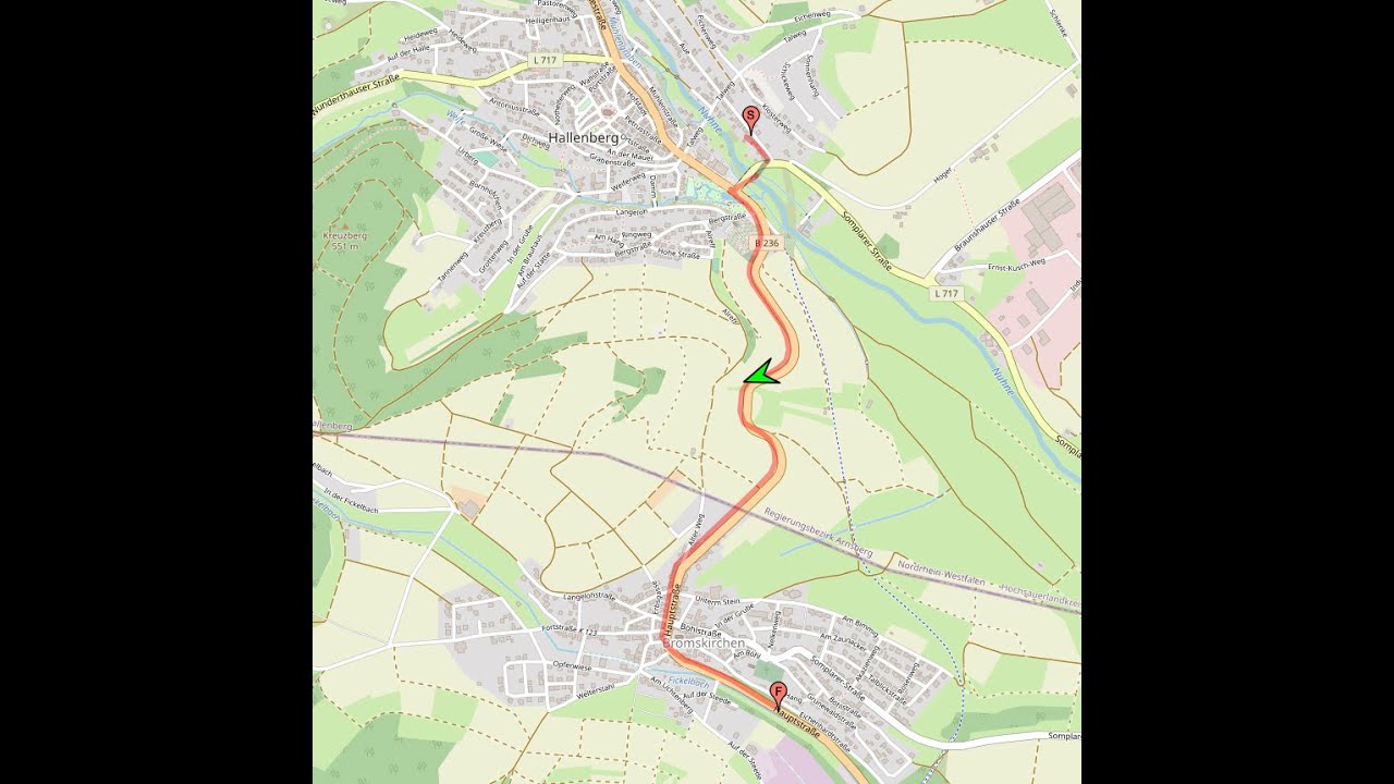 Autofahrt im Rothaargebirge (HSK/KB): Hallenberg ---:--- Bromskirchen