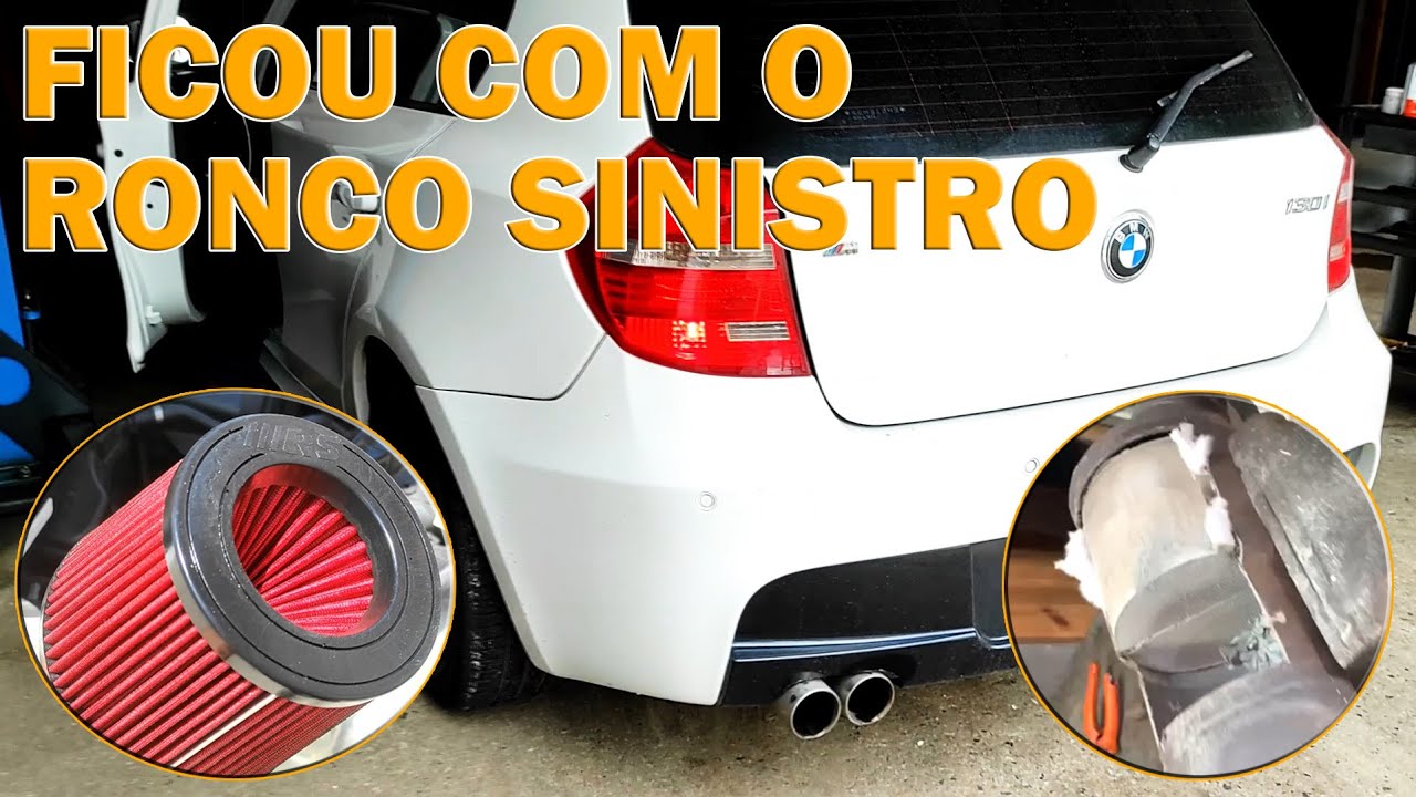 O RONCO DA BRABA FICOU CABULOSO!!! 😱💥 CATDELETE + FILTRO ESPORTIVO DA RS AIR FILTER  NA BMW 130i