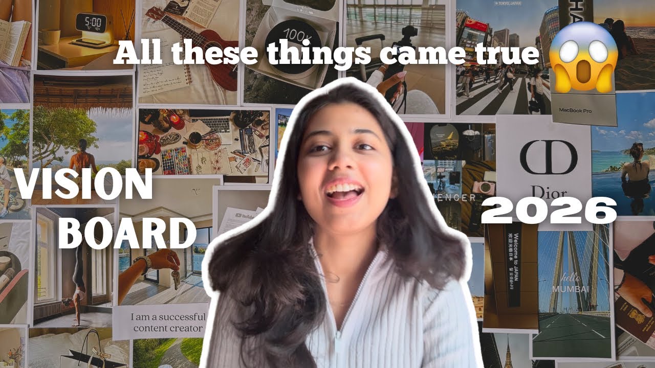 I Can’t Believe This Came True 😭 | 2025 Vision Board Results + making vision board for 2026