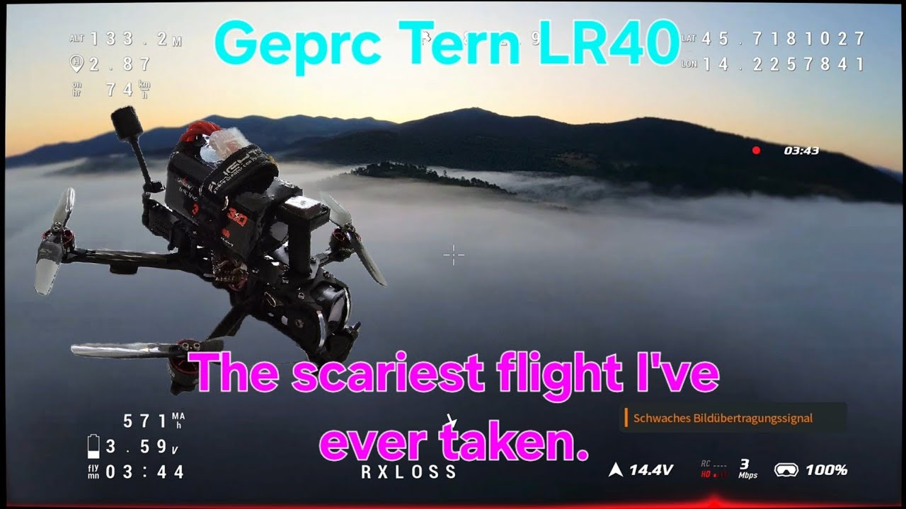 FPV Drone Long Range Flight - Geprc Tern LR40 - Dji O3 - 5.5 km flight, over 1 minute without video🫣