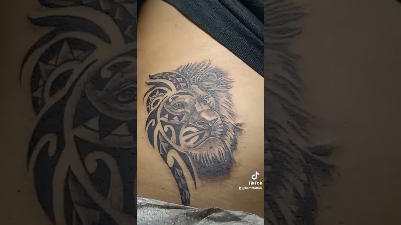 lion polynesian tattoo