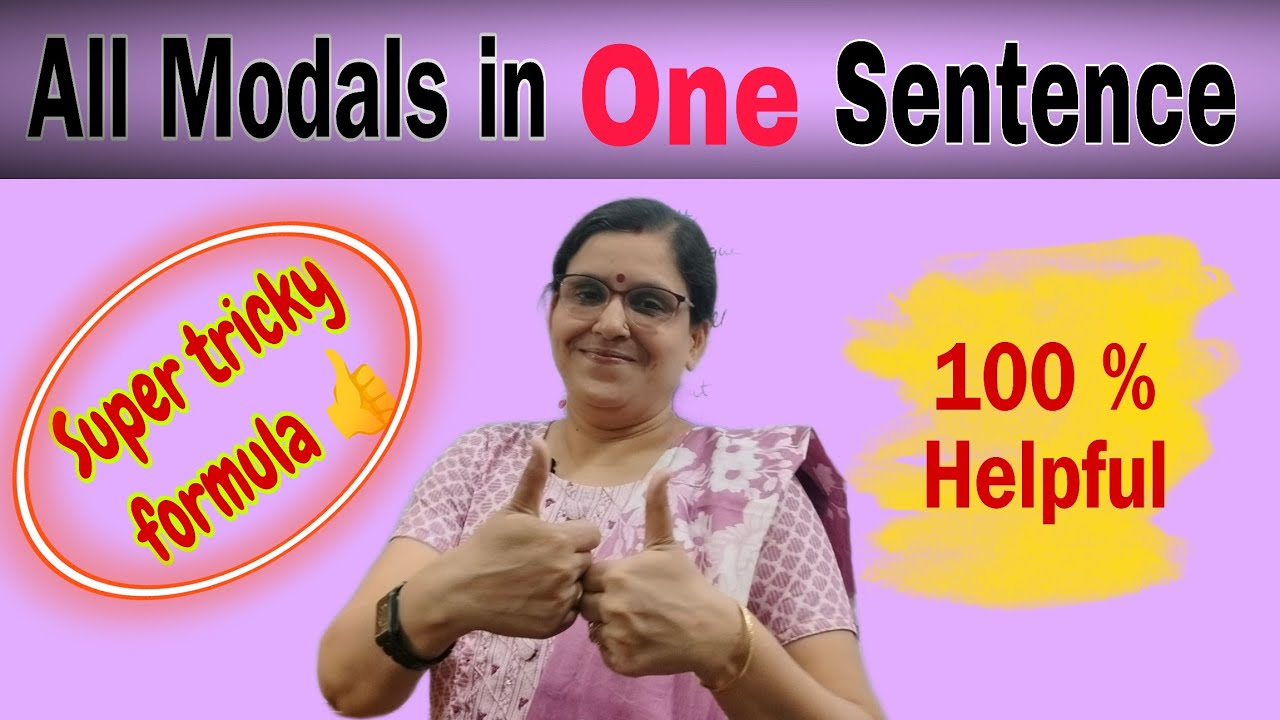 All Modals in One Sentence || Super tricks of Modals || Modals in One Shot ||Concept of Modal verbs