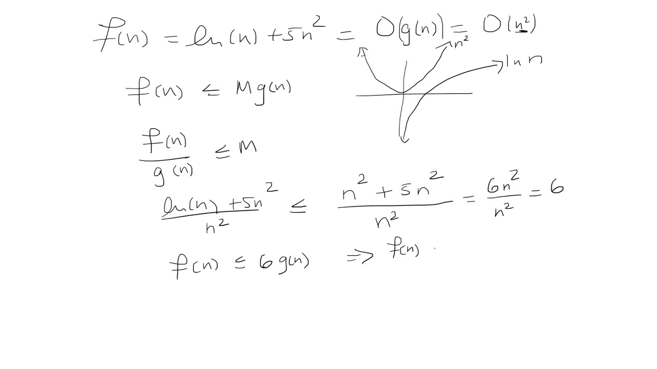 Big O: ln(n)+n^2, C(n+1,2)