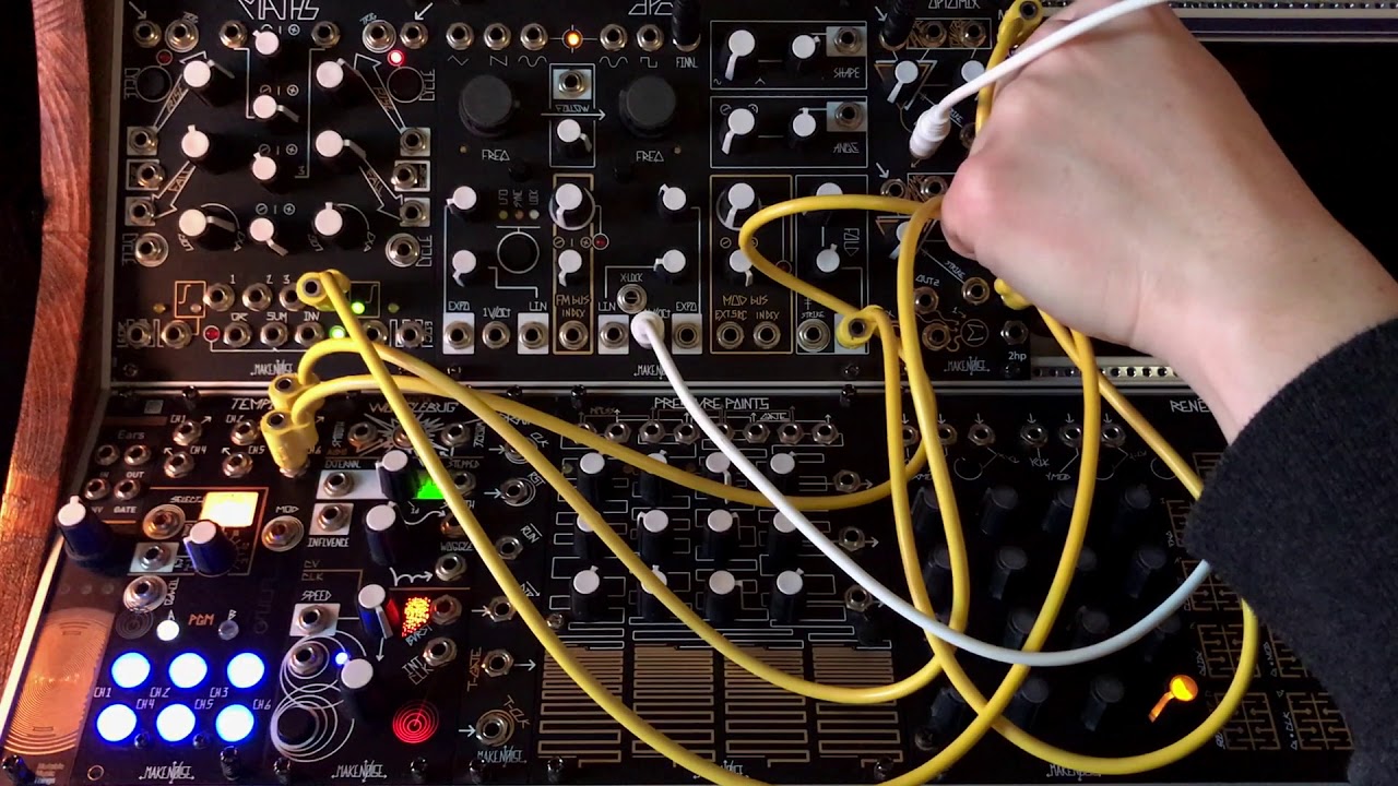 Creation of unique rhythmic patterns using a few eurorack modules