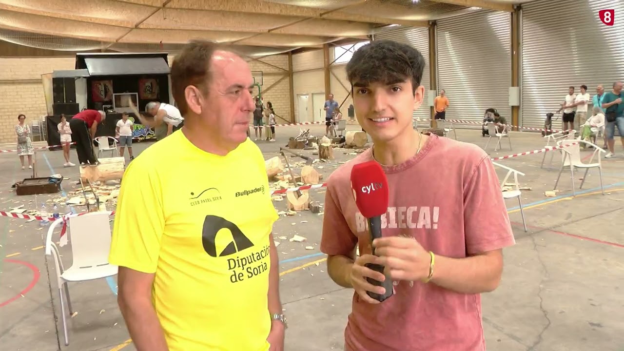 EXHIBICIÓN DE CORTE DE TRONCO Y TALLER DE DRON EN LAS FIESTAS DE CAMARETAS / 8 MAGAZINE SORIA