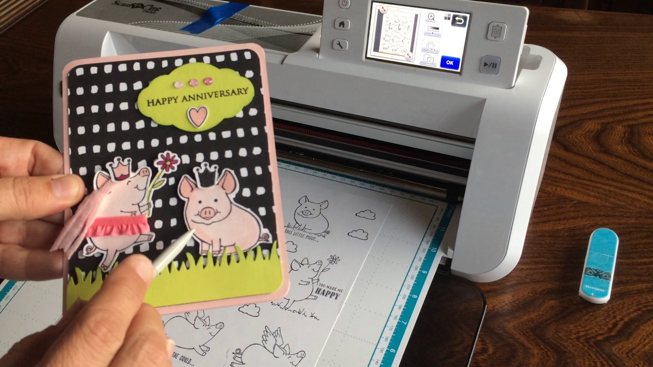 This Little Piggy Loves the Scan N Cut - Cutting out Stamped Images using the Brother ScanNCut