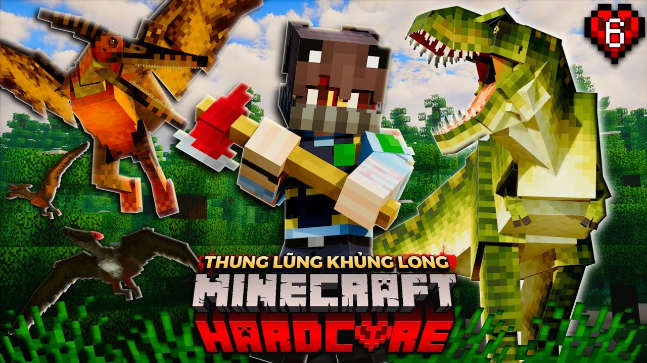 TÔI PHẢI SỐNG SÓT TẠI THUNG LŨNG KHỦNG LONG MINECRAFT SIÊU KHÓ - SUÝT BỎ MẠNG BỞI ĐÀN DỰC LONG!