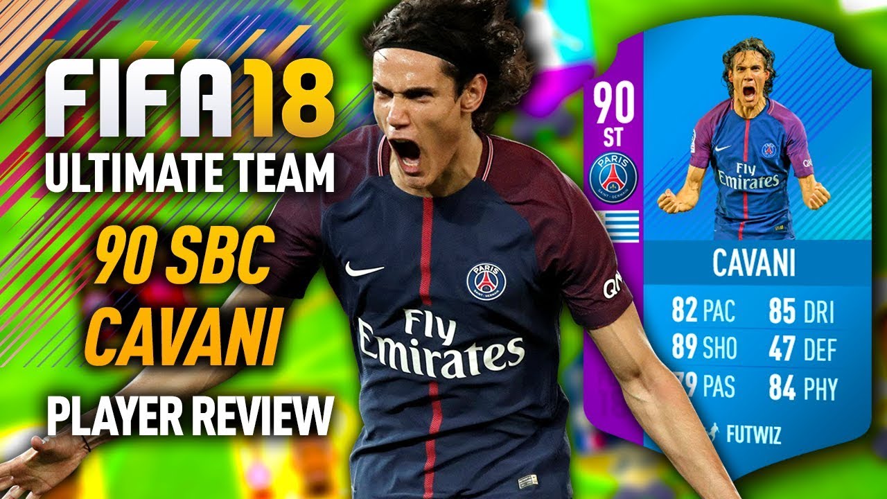 FIFA 18 SBC CAVANI (90) PLAYER REVIEW! FIFA 18 ULTIMATE TEAM!