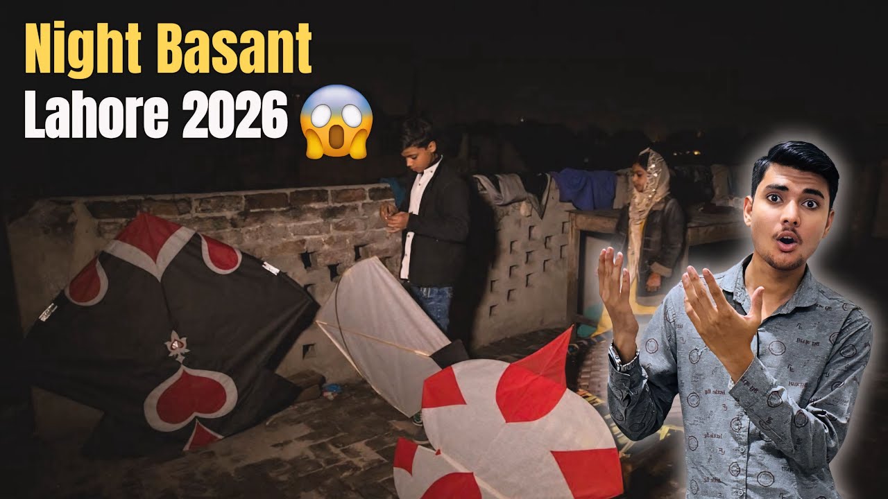 Lahore Basant Night Full Masti 🎉 | Night Kite Flying VlogBasant Night in Lahore | 