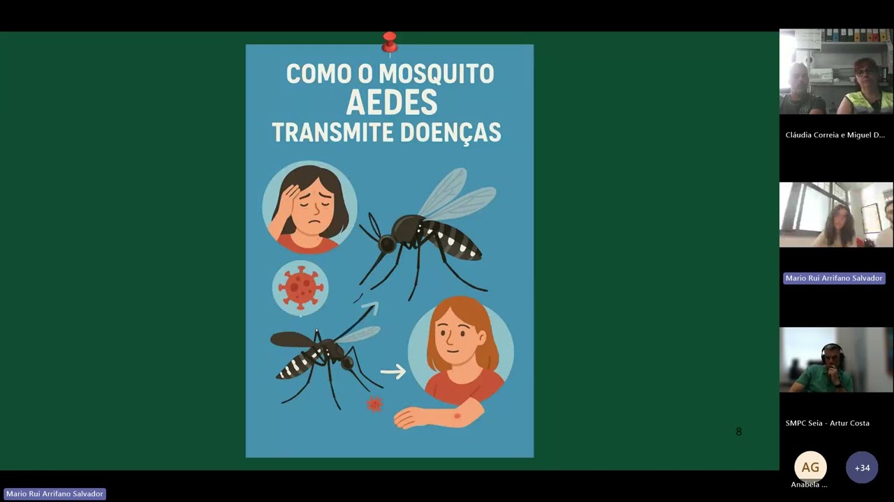 Webinar Intervenção Intersectorial para a prevenção e controlo de mosquitos invasores - género Aedes