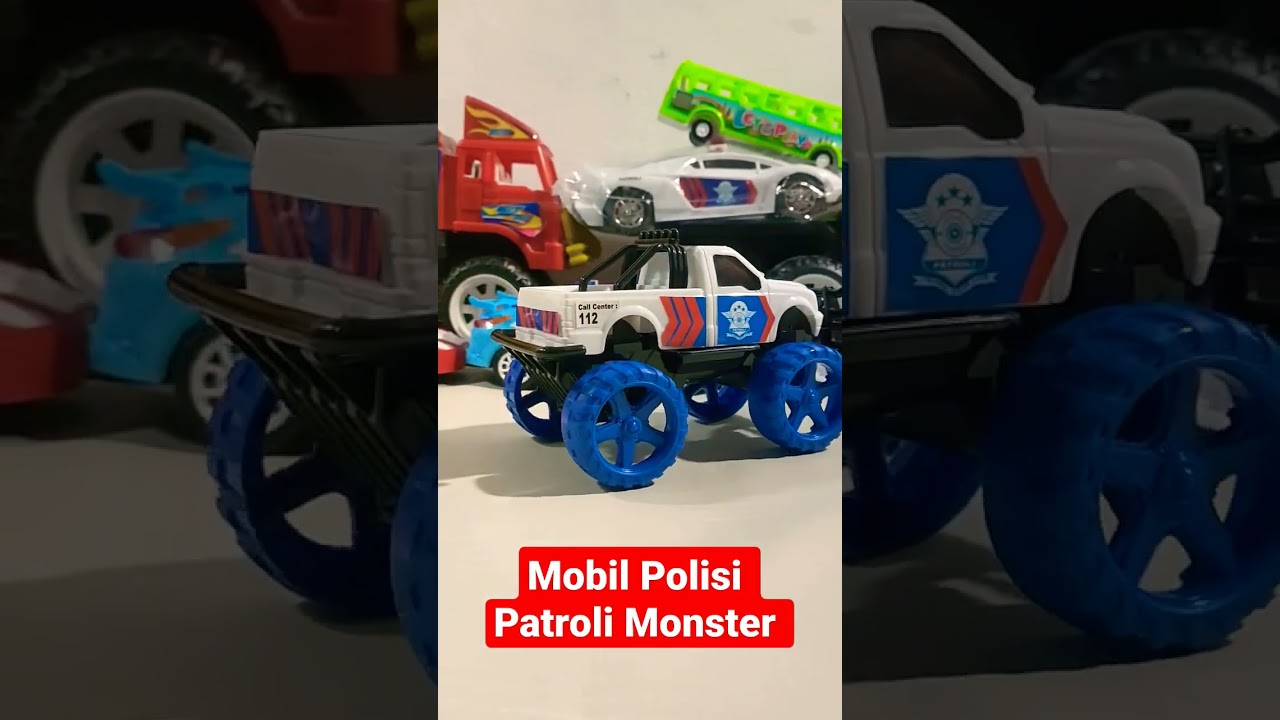 Mobil Polisi Patroli Monster #shorts