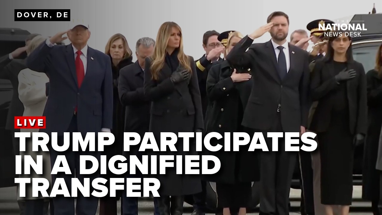 Trump participates in a dignified transfer